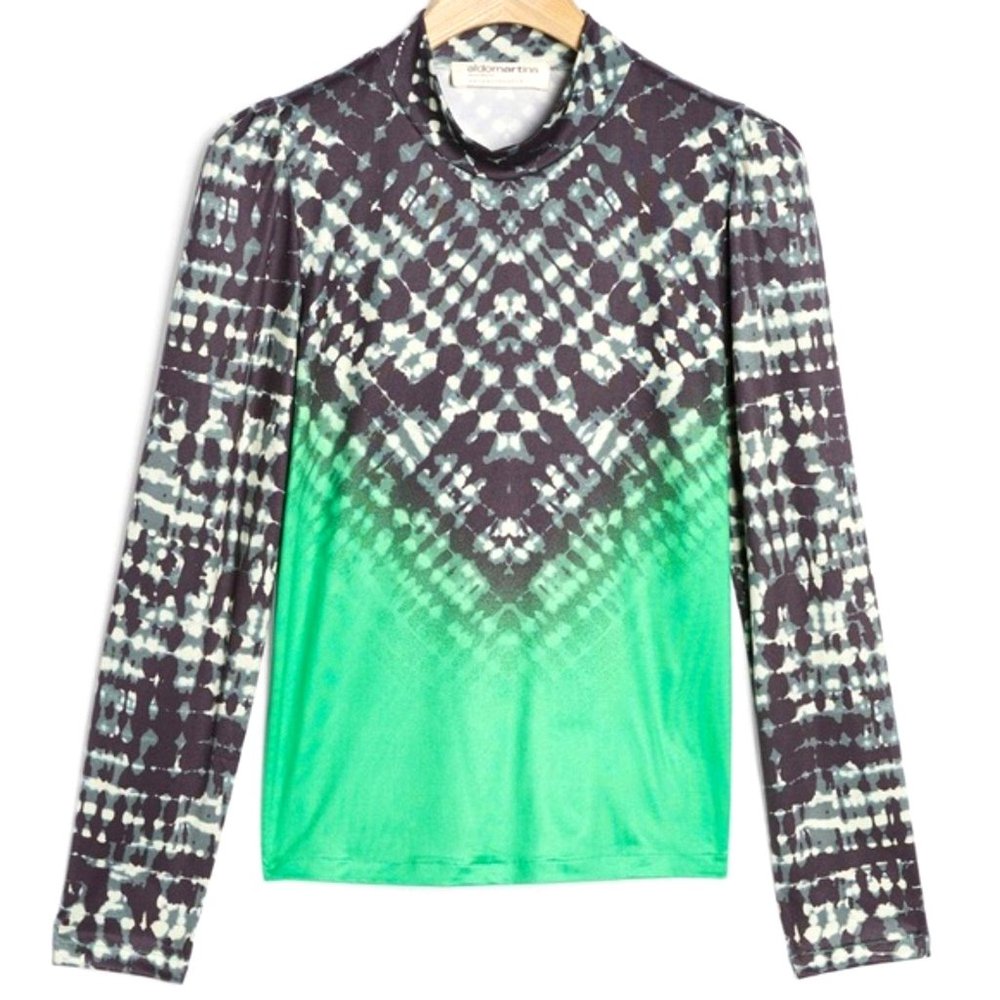 Anthropologie Aldomartins Neela Mock Neck Top